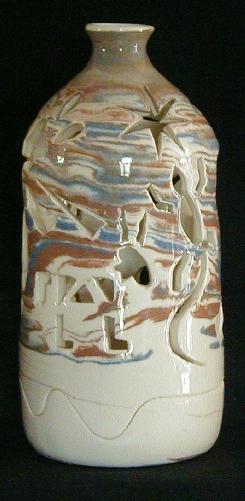 Kokopelli Bottle Luminary side 2 (day)