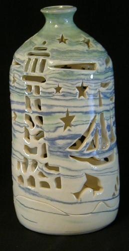 Lighthouse Bottle Luminary (Day - side)