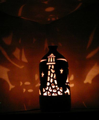 Lighthouse Bottle Luminary (Night)