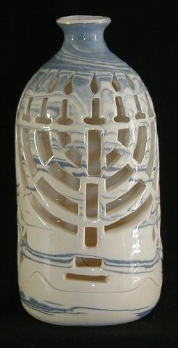 Menorah Bottle Luminary (Day)