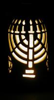 Menorah Bottle Luminary (Night)