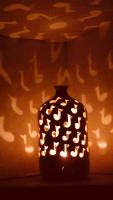 Music Notes Bottle  Luminary (Night)