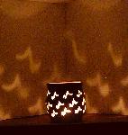 Music Notes Candle Cup (night)