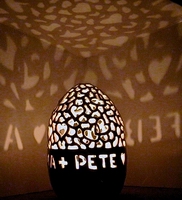 Hearts egg Luminary, wedding gift, valentines day