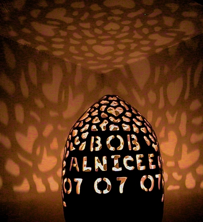 Hearts egg Luminary, wedding gift, valentines day