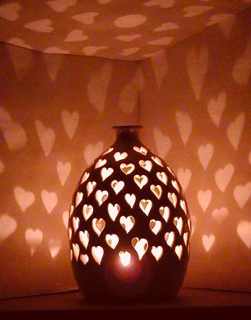 Hearts Round Luminary (Night)