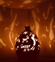 Kokopelli Round Luminary (Night)